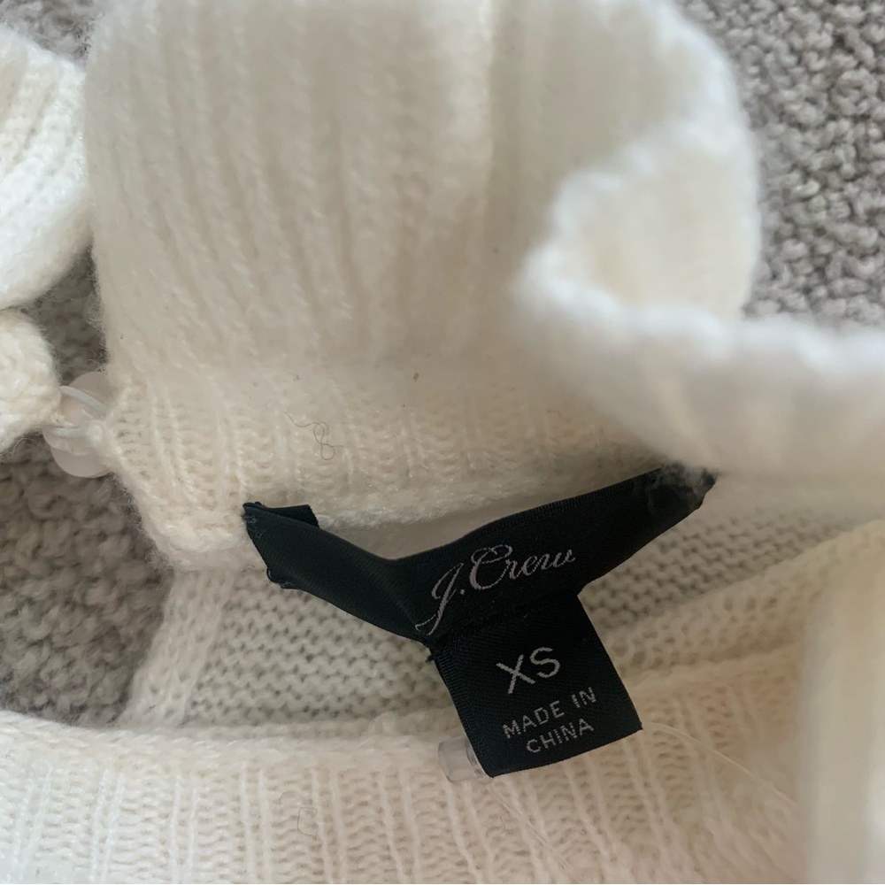 J.Crew Ruffle Neck Detail Wool Blend Sweater - Picture 4 of 8